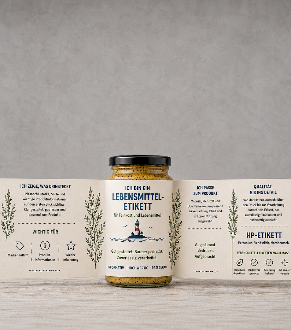 Lebensmittel, Optimum Group™ HP-ETIKETT, Etiketten, flexible Verpackungslösungen, Etikettendruckerei